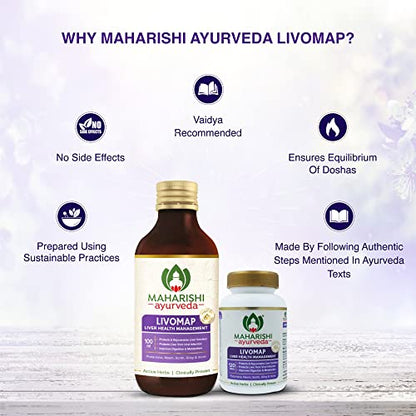 Liver Health and Support Maharishi Ayurveda Livomap Tablets - 120 Tablets