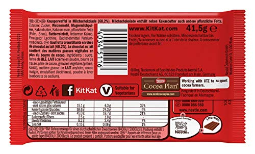 Nestle KitKat 4 Finger Chocolate, 41g - 24 units