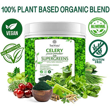 The Yogi Celery Juice Powder with Supergreens and Daily Superfoods -250 gm