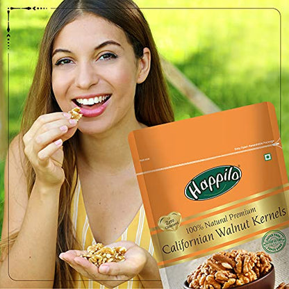 Happilo Premium 100% Natural Californian Walnut Kernels,Dried,200g