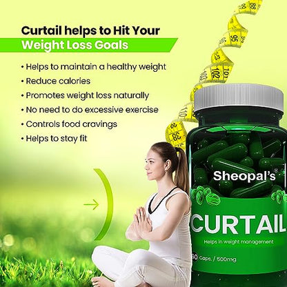 Sheopal's Curtail Helps in Weight Loss Capsules For Men And Women With Pure Extract (60 Capsules, Pack of 1)