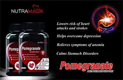 Nutramagik Pomegranate Fruit Extract Rich Anti-oxidants for Healthy Body -60 capsules