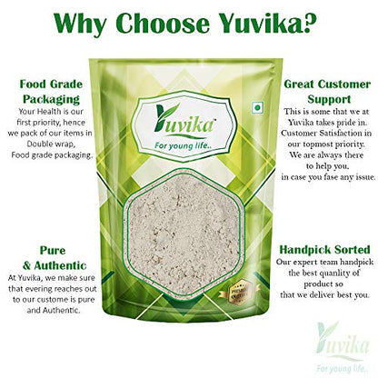 YUVIKA Beej Kaunch Safed Powder (without Peel) - Mucuna Pruriens - White Kaunch Seeds Powder - Cowhage (200 Grams)