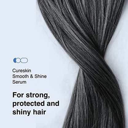 Cureskin Smooth and Shine Serum for Hair | with Rice, Argan & Collagen | Soften and Smoothen Hair fogels | For Strong, Protected and Shiny Hair | 50ml