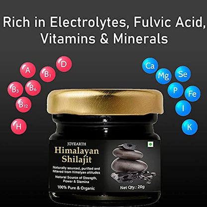 JOYEARTH Shilajit Resin, Shilajeet Resin, Himalayan Shilajeet Resin, Himalayan Shilajit Shilajeet, 20 Gms