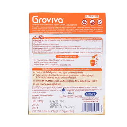 Groviva Child Nutrition Supplement Jar, 750g (Vanilla)