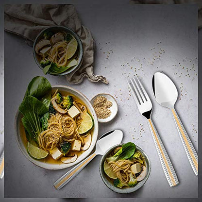 Elegante' Blossom Premium Diamond 24 Pcs Spoon Cutlery Set