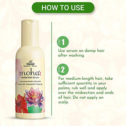 moha: Herbal Hair Serum For Men & Women | Non Sticky & Non Greasy Hair Serum For Silky & Smooth Hair, Tangle Free & Frizz-Free Hair (100 ML) Pack of 1