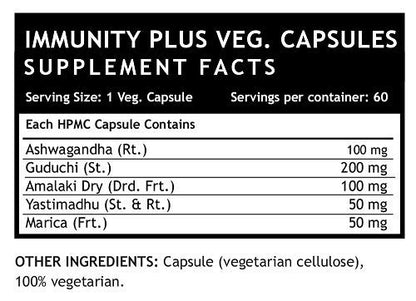 INLIFE Natural Vitamin C (Amla) Guduchi Ashwagandha Marica Yastimadhu (Licorice), 500 mg - 60 Veg Capsules