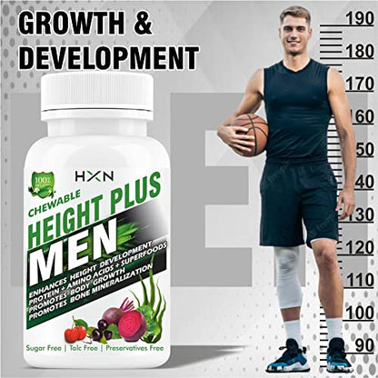 HXN Height Growth Supplement For Men To Boost Long Bone Mineralization, Increase Good Health & Increedicine Supplements -60 Tablet (no capsules pack1)