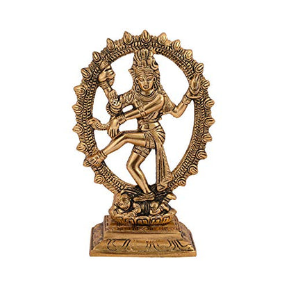 Metal Shiva Idol Natraj Statue Statue for Home Decor - Dancing Shiva Natraja/Natrajan Showpiece Figurine (7 x 3.5 Inch)