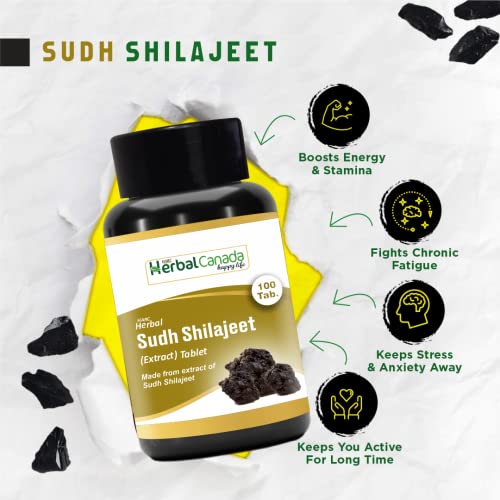 Harc Herbal Canada Sudh Himalayan Shilajeet Tablet (100 Tablet)