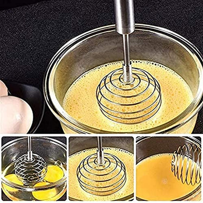 Handheld Steel Wire Egg Whisk Hand Egg Mixer Eggbeater Whisking Blender Stirring Beater Milk Cream Frother Flour Stirrer
