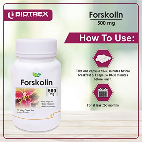 Biotrex Nutraceuticals Forskolin 500Mg - 60 Capsules