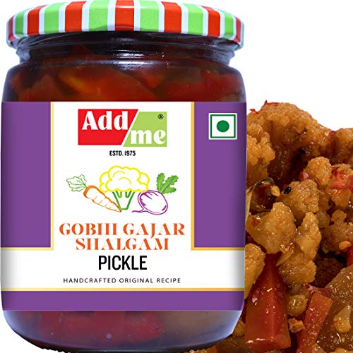Add me Home Made Sweet Mixed Pickle of Gobhi Gajar Shalgam Achar, 600 gm