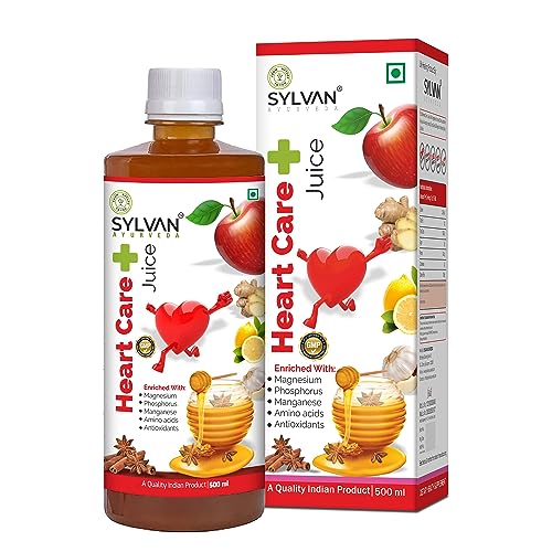 Sylvan Premium Heart Care+ Juice - 500 ml-Cholesterol Care Juice - 500 ml I Apple Cider,Ginger, Desi Garlic, Lemon, Cinnamon