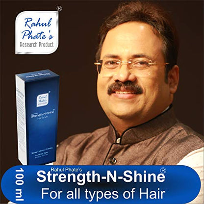 Rahul Phate's Research Products Strength-N-Shine Hair Serum | For Hair Fall Control & Breakage | For, Rough,Smooth & Silky Hair | For Women & Men 80ml