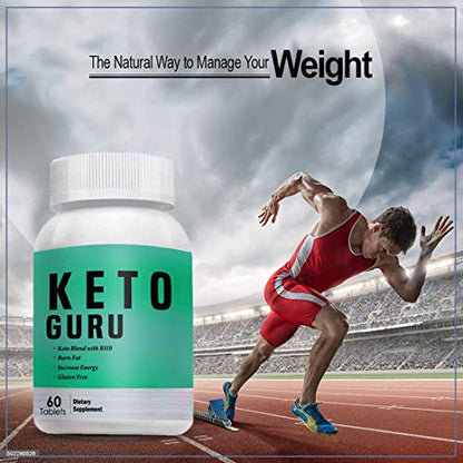 Vokin Biotech Keto Guru 60 Tablets for weight loss with Omega 3 Fish Oil 75 Softgel Capsule Free