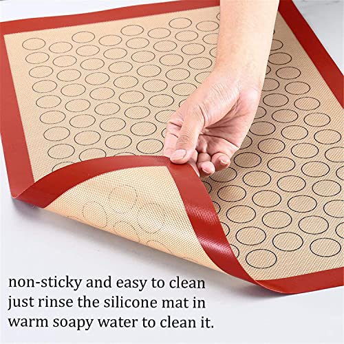 SYGA 1 Pieces Reusable Silicone Non-Stick Cookies Baking Mats for Moulds and Rolls, for Making Bread, Cakes, Macaroni, Buns and Loaves(Beige)