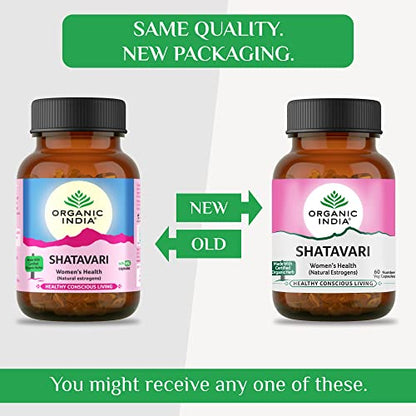 Organic India Shatavari - 60 Capsules Bottle