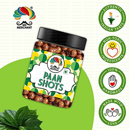 Mr. Merchant Paan Shots (Instant Paan, Mouth freshener, Mukhwas) Pan Flavor Candy, 250g