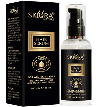 Skiura Nature Total Repair Hair Serum Enriched with Ferment and Almond Oil For Silky Smooth Hair, Tangle Free and Frizz Free- 100 ML