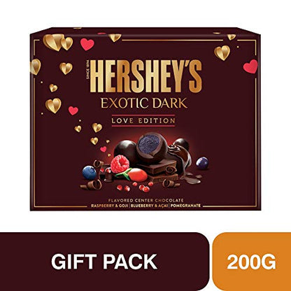Hershey's Exotic Dark - Love Edition Valentine Day Chocolate Gift Pack (Blueberry & Acai), 200g
