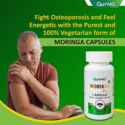 GoYNG Moringa Capsules - 500mg | Natural Nutrients & Antioxidants | 60 Capsules