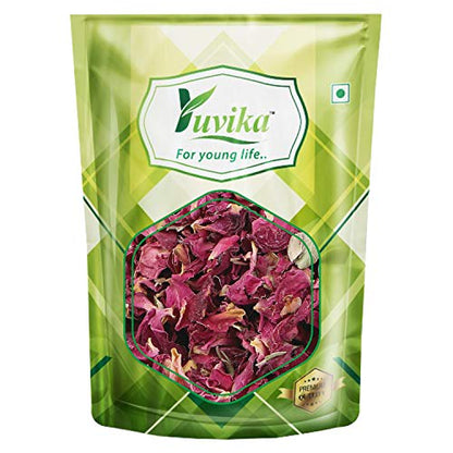 YUVIKA Gulab Patti - Rosa Gallica - Dry Rose Petal (100 Grams)