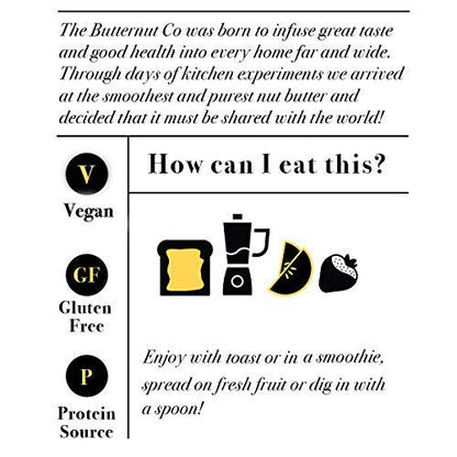 The Butternut Co. Natural Almond Butter (Creamy) 200g | 24g Protein | 100% Almonds | No Salt | Gluten Free | Vegan