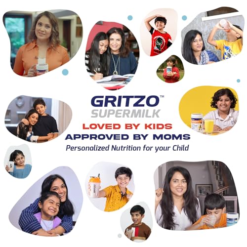 Gritzo Supermilk 8-12Y (Young Athletes), Health Drink For Kids, Double Chocolate, 1 Kg