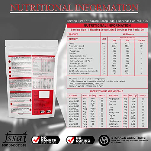 Nakpro TITANIUM TRI BLEND | 24g Protein, 5.4g BCAA | 1 Kg Cream Chocolate Flavour (30 Servings)