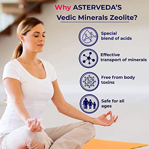 Asterveda Vedic Minerals Zeolite | Mega Cleanser | Humic and Fulvic Acid | Natural Body Cleanser & Detoxifier | Suitable for All Age Groups