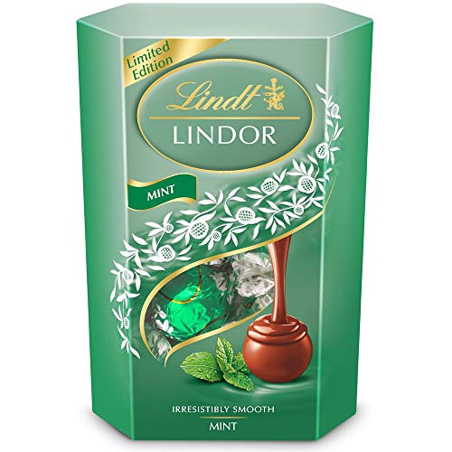 Lindt Lindor Mint in Milk Chocolate Truffle with Smooth Melting Filling Gift Box, 200g