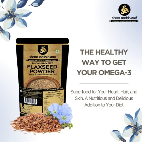 SHREE AASHIRWAD Pure and Natural Flax Seed Powder - 500 GR