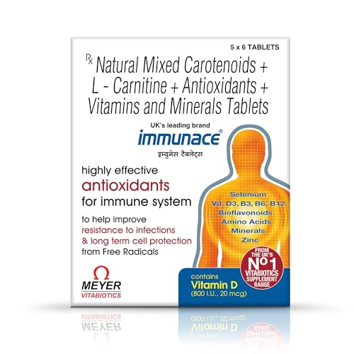 Immunace 30 Tablets With Vitamin D, Zinc, Selenium & Amino Acids That Supports Healthy Immunity, Redess & Improve Overall Health| Immunity Supplements