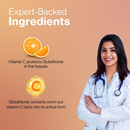 Setu Skin Renew - 30 Effervescent Tablets (Pack of 1) | Glutathione Tablets With Vitamin C | Orange Flavour