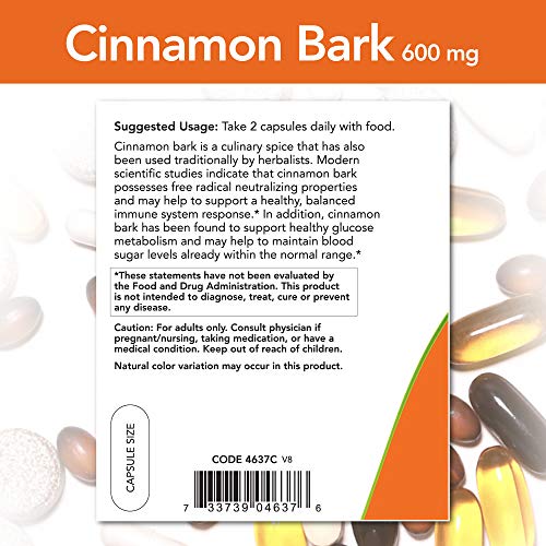 Now Foods Cinnamon Bark 600mg, 240 Capsules