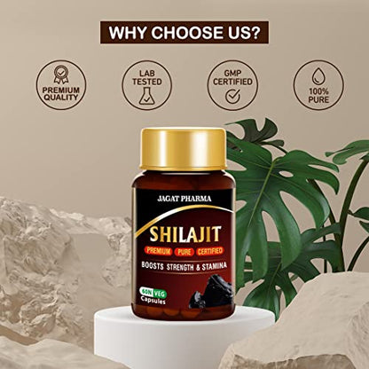 Jagat Pharma Shilajit 60 Capsules, Pack of 1, MultiColour