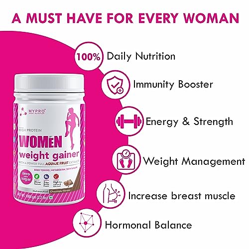 Mypro Sport Nutrition High Protein Women Weight Gainer For Increase Breast Muscle Chocolate Flavor For Women-1000 Gm