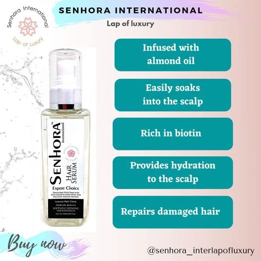 SENHORA INTERNATIONAL Hair Serum for Women and Men, All Hair Types Smooth Silky, Dry & Wet Hair, Frian & Milk Protien, Smoothness, Tangle Free (200ml)