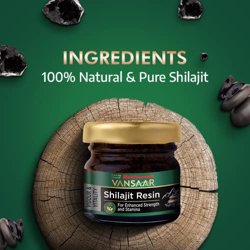 Vansaar Shilajit/Shilajeet Resin | Performance Booster | Original Shilajit | Naturally Boost Strength & Stamina | Suitable for Men & Women - 15g