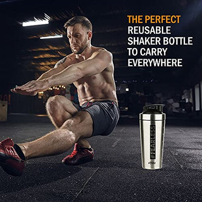 Asitis ATOM Steel Protein Shaker for Workout - 750ml | Portable | Easy to Hold | Rust-Proof