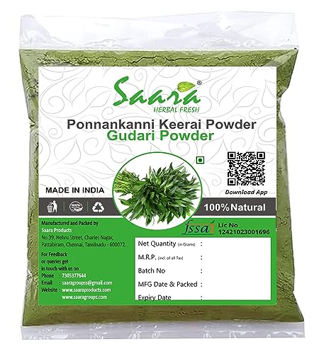 Saara Ponnankanni Keerai Powder,300g, Ponnaganti,Sessile Joyweed, Dwarf Copper Leaf Powder,300g