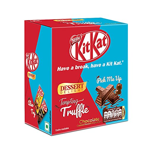 NESTLÉ Kitkat Dessert Delight Tempting Truffle Wafer Coated with Milk Chocolate- 600g (50g Tablets, Box of 12 units)