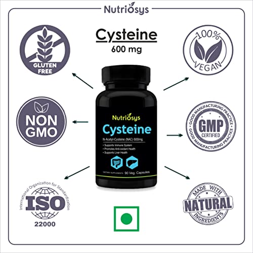 Nutriosys Cysteine 600mg (90 Veg Capsules) Pack of - 2