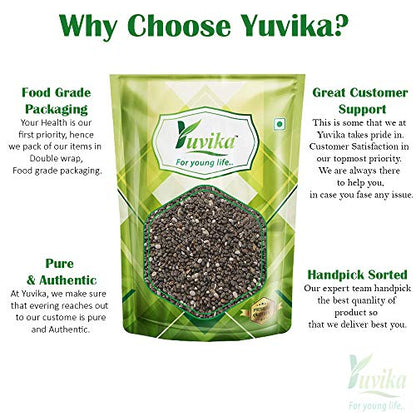 YUVIKA Chia Seeds - Omega 3 - Anti Oxidant - Gluten Free - Salvia Hispanica (400 Grams)