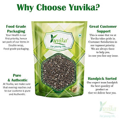 YUVIKA Chia Seeds - Omega 3 - Anti Oxidant - Gluten Free - Salvia Hispanica (250 Grams)