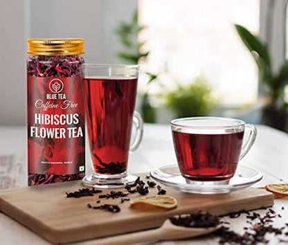 BLUE TEA - Hibiscus Flower Herbal Tea | Used for Iced Tea Cocktails, Mocktail & Syrups - Vegan| 50gm