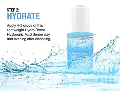 Neutrogena Hydro Serum | Hyaluronic Acid & Pro-Vitamin B5 | Nourishing & Hydrating | Smooth, Supple Skin | Face Serum | Transparent | 30ml